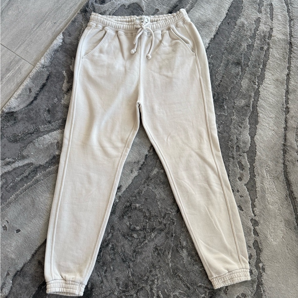 Abercrombie & Fitch Cream Joggers
